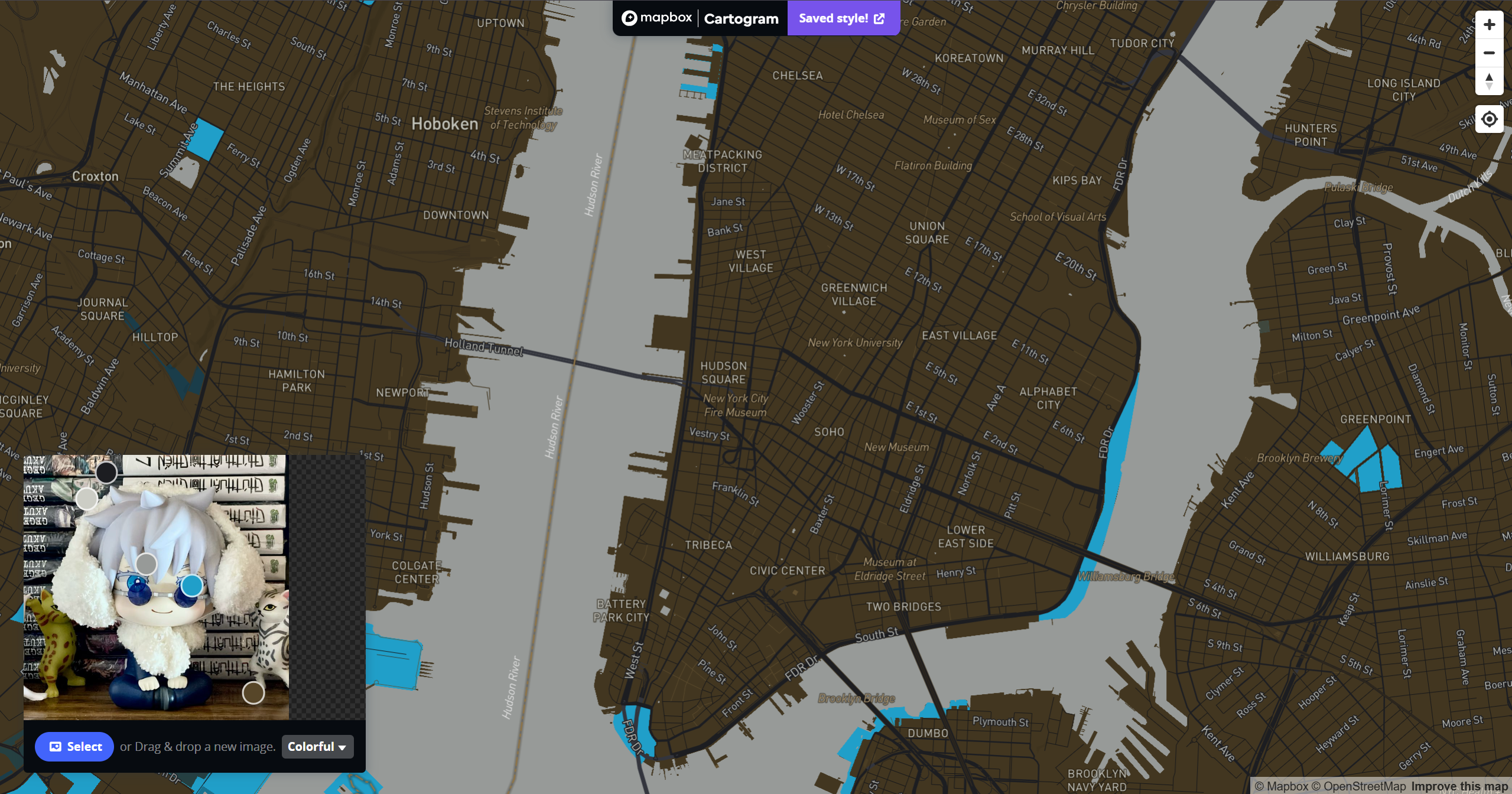 Exploration using mapbox's cartogram tool